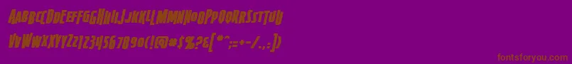 FirepowerBbItalic Font – Brown Fonts on Purple Background