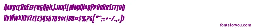 FirepowerBbItalic Font – Purple Fonts on White Background