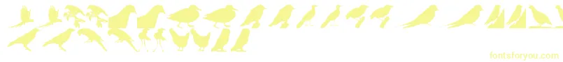 BirdsTfb Font – Yellow Fonts on White Background