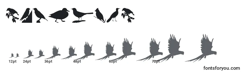 Размеры шрифта BirdsTfb