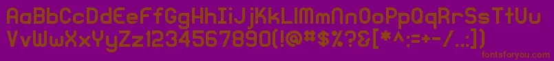 fuente KnochenRegular – Fuentes Marrones Sobre Fondo Morado