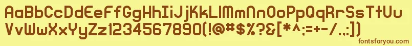 KnochenRegular Font – Brown Fonts on Yellow Background