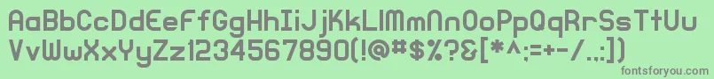 KnochenRegular Font – Gray Fonts on Green Background