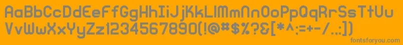 Czcionka KnochenRegular – szare czcionki na pomarańczowym tle