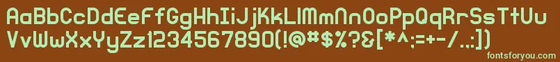 KnochenRegular Font – Green Fonts on Brown Background