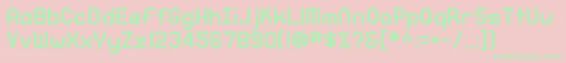 KnochenRegular Font – Green Fonts on Pink Background