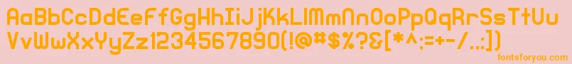 KnochenRegular Font – Orange Fonts on Pink Background