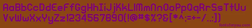 KnochenRegular Font – Purple Fonts on Brown Background