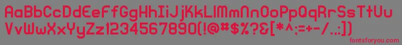 KnochenRegular Font – Red Fonts on Gray Background