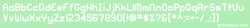 KnochenRegular Font – White Fonts on Green Background