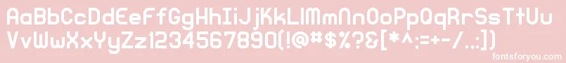 KnochenRegular Font – White Fonts on Pink Background