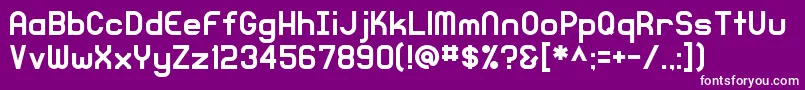 フォントKnochenRegular – 紫の背景に白い文字