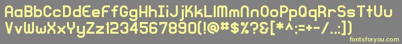 KnochenRegular Font – Yellow Fonts on Gray Background