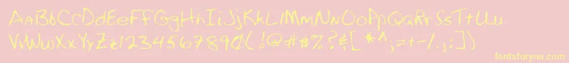 Lehn255-Schriftart – Gelbe Schriften auf rosa Hintergrund
