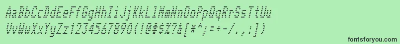 TelidonCdItalic Font – Black Fonts on Green Background