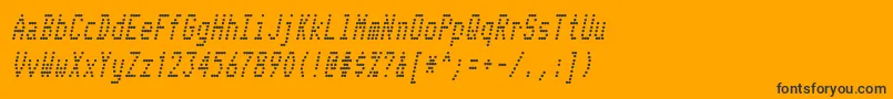 TelidonCdItalic Font – Black Fonts on Orange Background