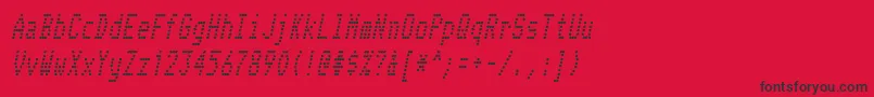 TelidonCdItalic Font – Black Fonts on Red Background