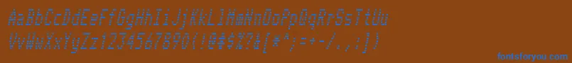 TelidonCdItalic Font – Blue Fonts on Brown Background