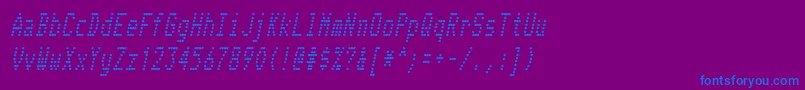 TelidonCdItalic Font – Blue Fonts on Purple Background