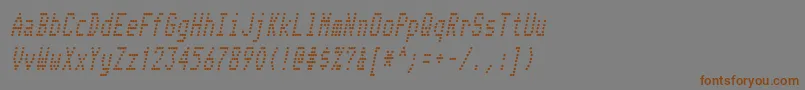 TelidonCdItalic Font – Brown Fonts on Gray Background