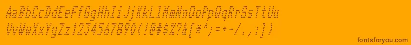 TelidonCdItalic Font – Brown Fonts on Orange Background
