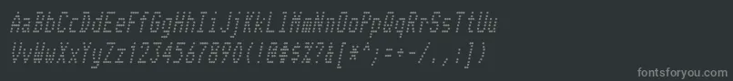 TelidonCdItalic Font – Gray Fonts on Black Background