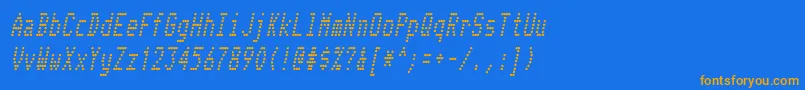 TelidonCdItalic Font – Orange Fonts on Blue Background