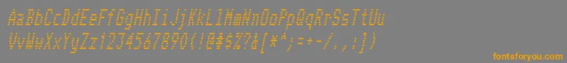 TelidonCdItalic Font – Orange Fonts on Gray Background