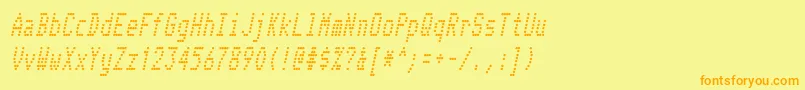TelidonCdItalic Font – Orange Fonts on Yellow Background