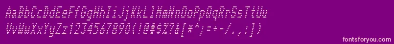 TelidonCdItalic Font – Pink Fonts on Purple Background