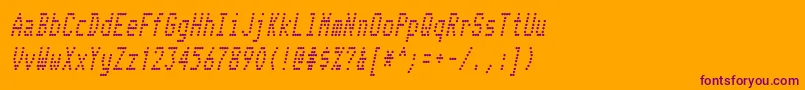 TelidonCdItalic Font – Purple Fonts on Orange Background