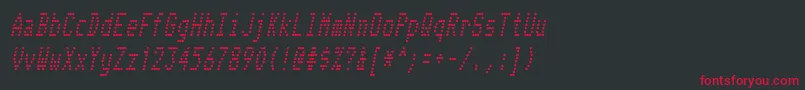 TelidonCdItalic Font – Red Fonts on Black Background