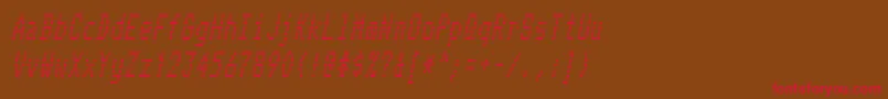 TelidonCdItalic Font – Red Fonts on Brown Background