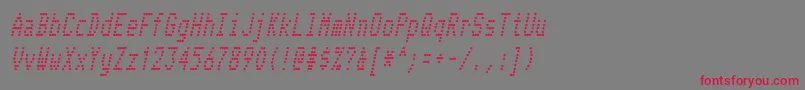 TelidonCdItalic Font – Red Fonts on Gray Background