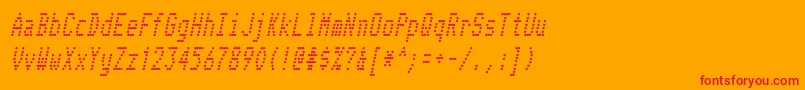 TelidonCdItalic Font – Red Fonts on Orange Background