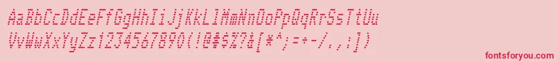 TelidonCdItalic Font – Red Fonts on Pink Background