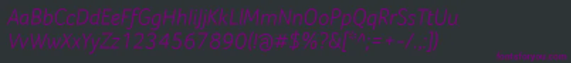 Шрифт FocoLightItalic – фиолетовые шрифты на чёрном фоне