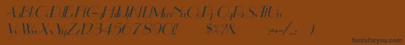 UppeaItalic Font – Black Fonts on Brown Background