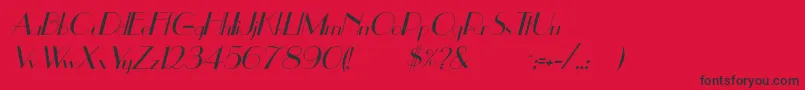 fuente UppeaItalic – Fuentes Negras Sobre Fondo Rojo