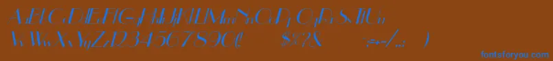 UppeaItalic Font – Blue Fonts on Brown Background