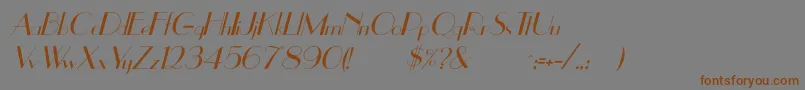 UppeaItalic Font – Brown Fonts on Gray Background