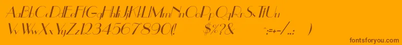 UppeaItalic Font – Brown Fonts on Orange Background