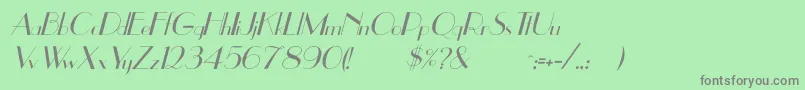 UppeaItalic Font – Gray Fonts on Green Background