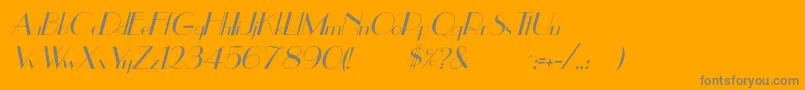 UppeaItalic Font – Gray Fonts on Orange Background