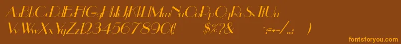 UppeaItalic Font – Orange Fonts on Brown Background