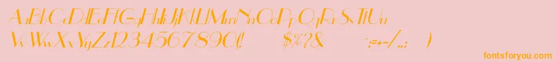 UppeaItalic Font – Orange Fonts on Pink Background