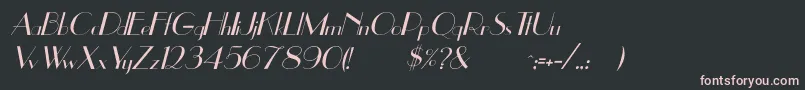 UppeaItalic Font – Pink Fonts on Black Background