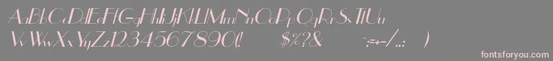UppeaItalic Font – Pink Fonts on Gray Background