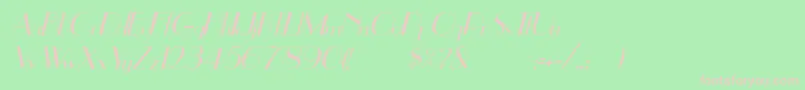 UppeaItalic Font – Pink Fonts on Green Background