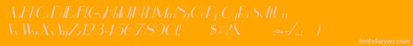 UppeaItalic Font – Pink Fonts on Orange Background